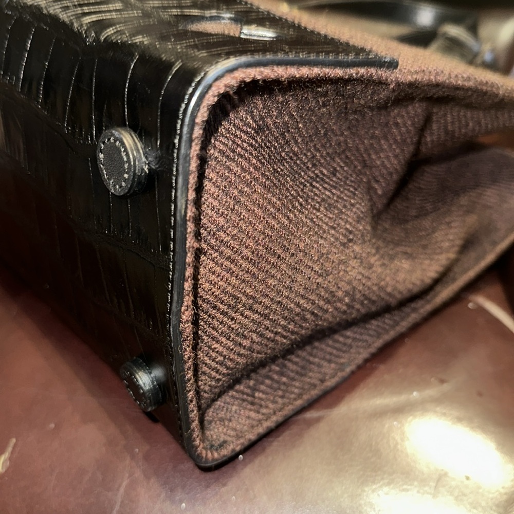 Brighton Wool & Croc Leather Bag - Picture 9 of 16